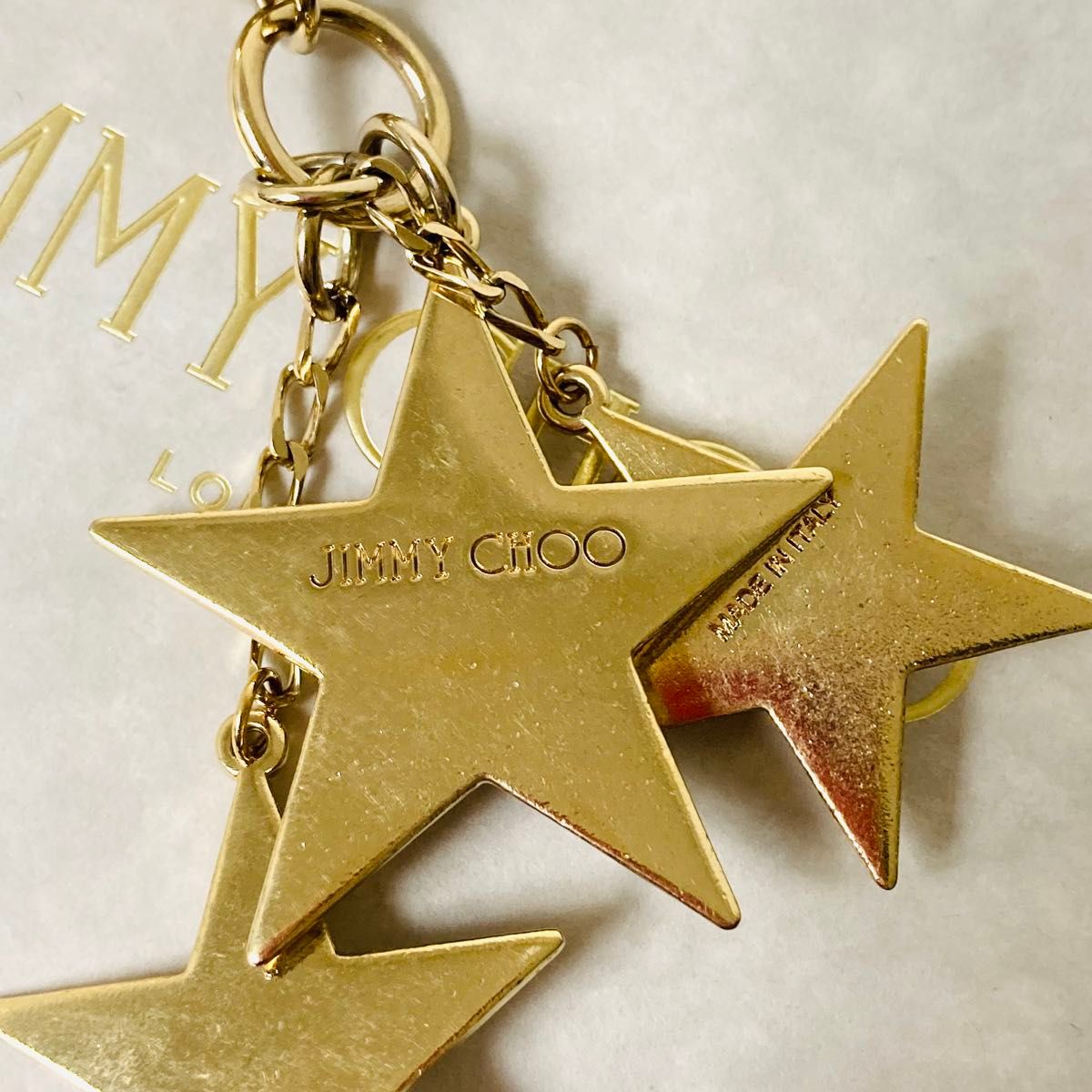 ジミーチュウ 3連スター バッグチャーム キーホルダー JIMMY CHOO ジミーチュウ スター 星 3連 バッグチャーム