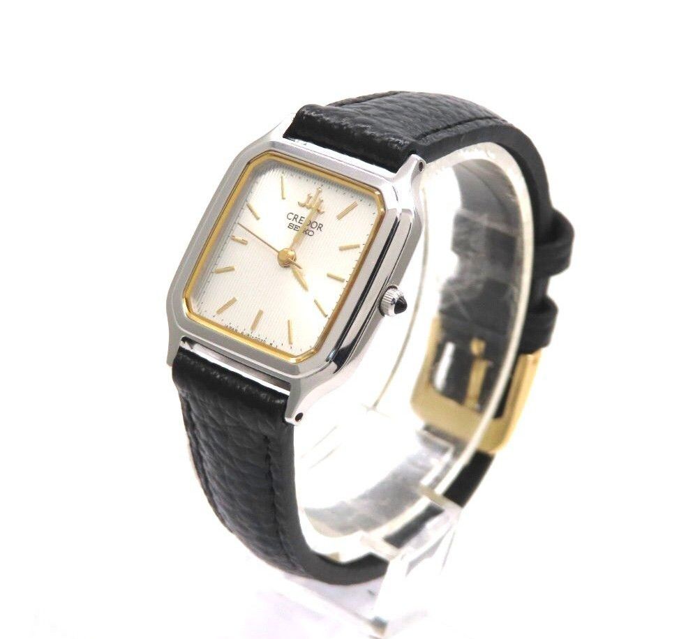 SEIKO セイコー CREDOR クレドール シルバー スクエア スクエア】SEIKO 'セイコー 時計'クレドール ホワイト