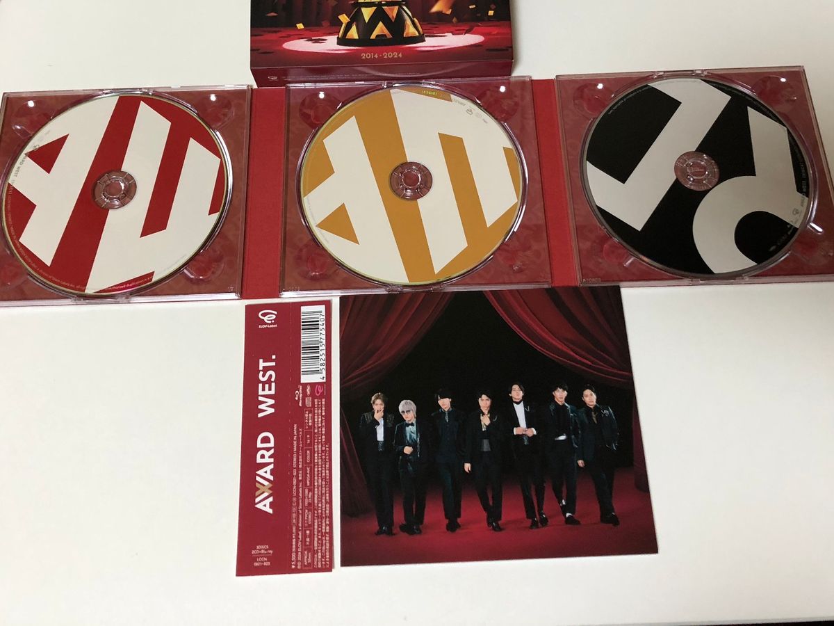 ⚠️うみ⚠️ WEST. アルバム AWARD 3形態まとめ売り WEST AWARD アルバム CD 3形態セット 初回盤A 初回盤B 通常盤