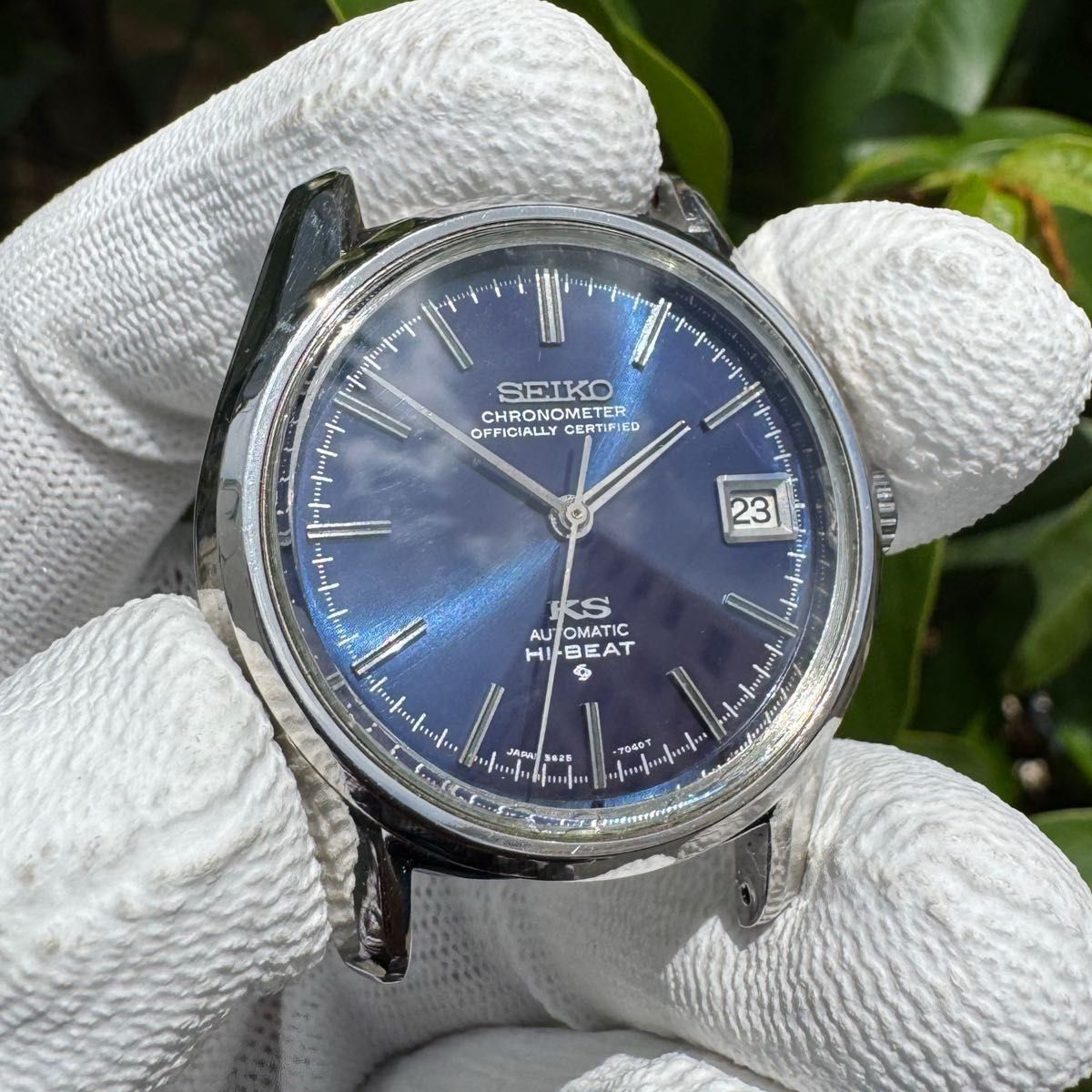 SEIKO KS Hi-Beat 自動巻き腕時計、ステンレススチールバンド SEIKO KS HI-BEAT AUTOMATIC CHRONOMETER オリジナルは問題なく