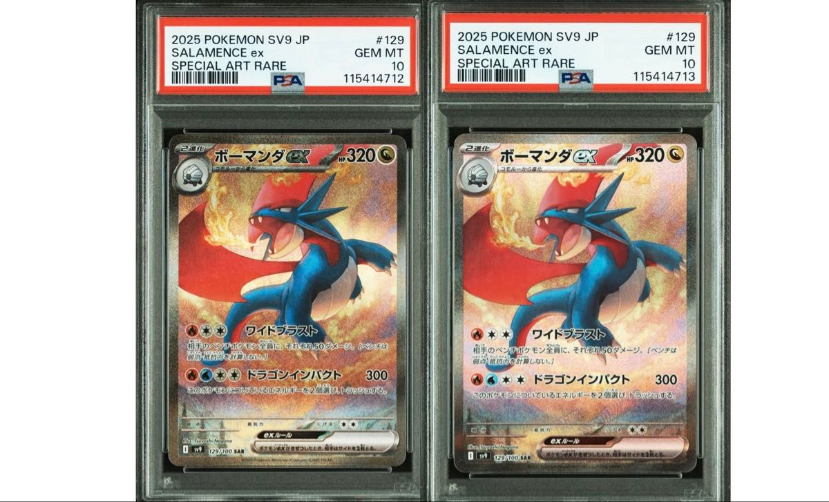 ボーマンダ ex SAR PSA10 連番 ポケモンカード ボーマンダex SAR PSA10 連番|Yahoo!フリマ(旧