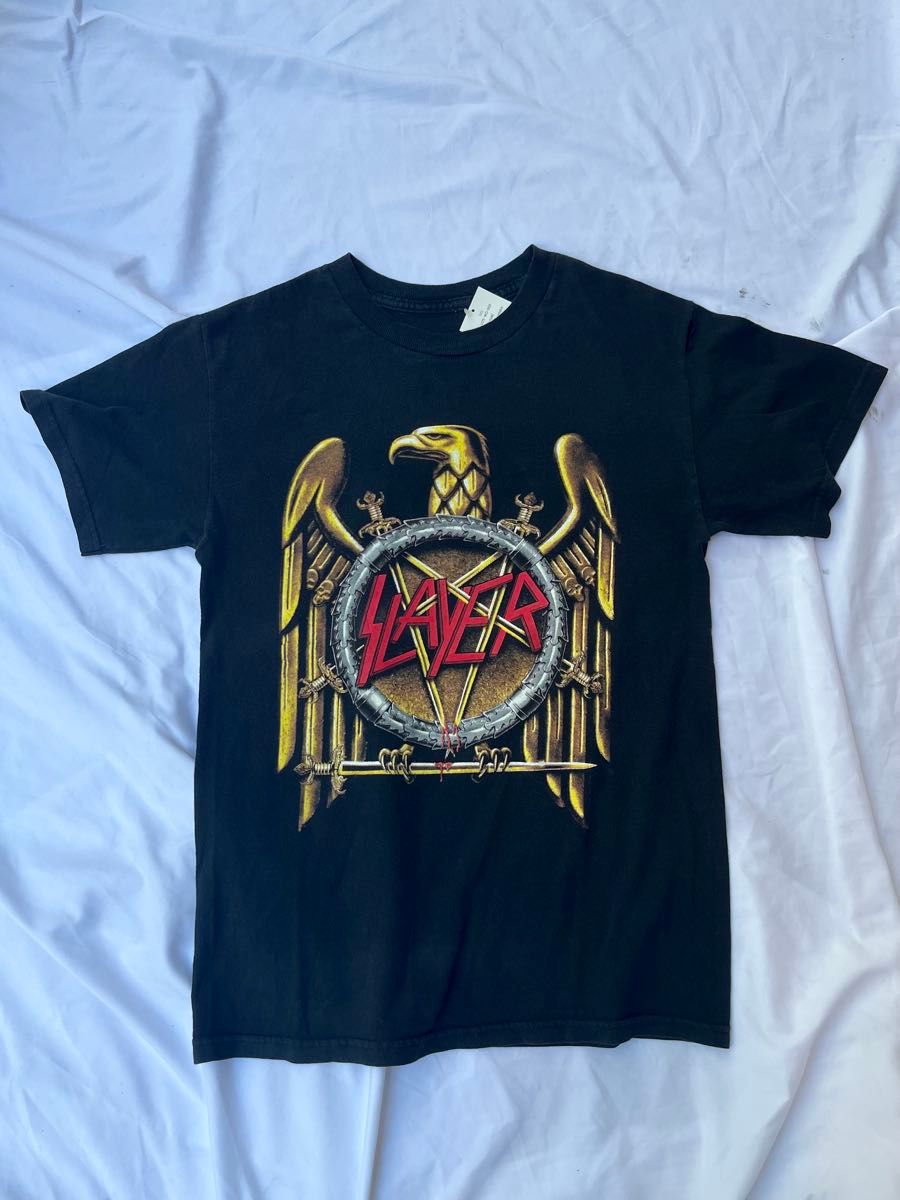 SLAYERスレイヤーTシャツL古着コピーライト、バンドTヘビーメタルスラッシュ Slayer スレイヤー メタル バンド Tシャツ L US古着|Yahoo
