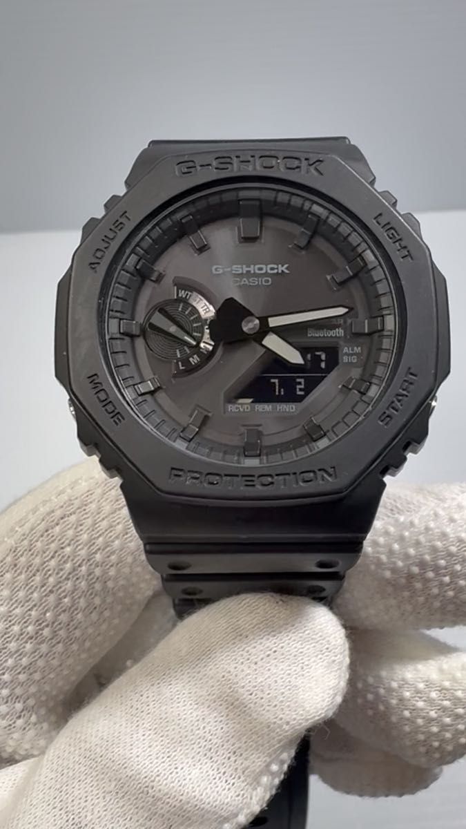 箱・取説付・美品!CASIO・G-SHOCK・GAー2100-1AJF・モバイルリンク・タフソーラー ・文字盤ブラック