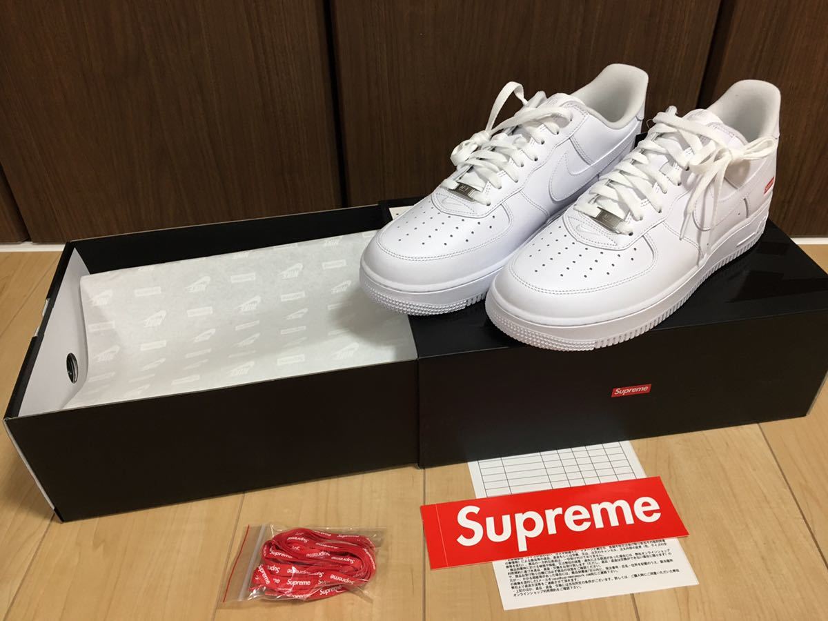 Supreme Nike AIR FORCE 1 29.5cm US11.5 White 白 AF1 ナイキ シュプリーム エアフォース1 正規オンライン 初期箱 新品未使用!!