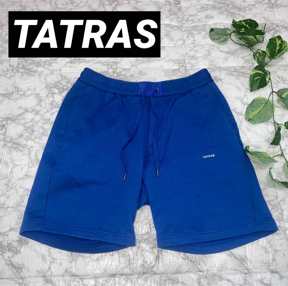 国内即発☆TATRAS(タトラス)スウェット ショートパンツ TATRAS/タトラス スウェット ショートパンツ/ショーツ ブルー S