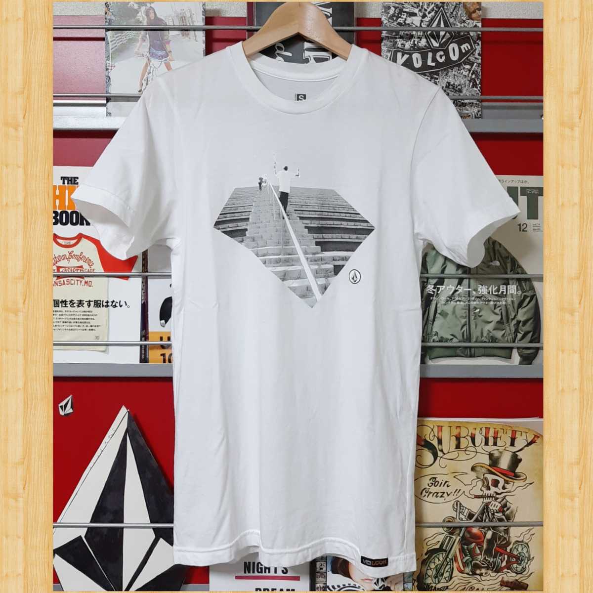 VOLCOM ボルコム Tシャツ Kj S レア オーストラリア 07SS ホワイト_画像1