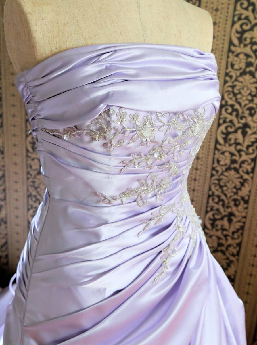  new goods unused KOKI. shining. high class wedding dress 7 number 9 number 11 number S~L size * light purple color dress * slender line 