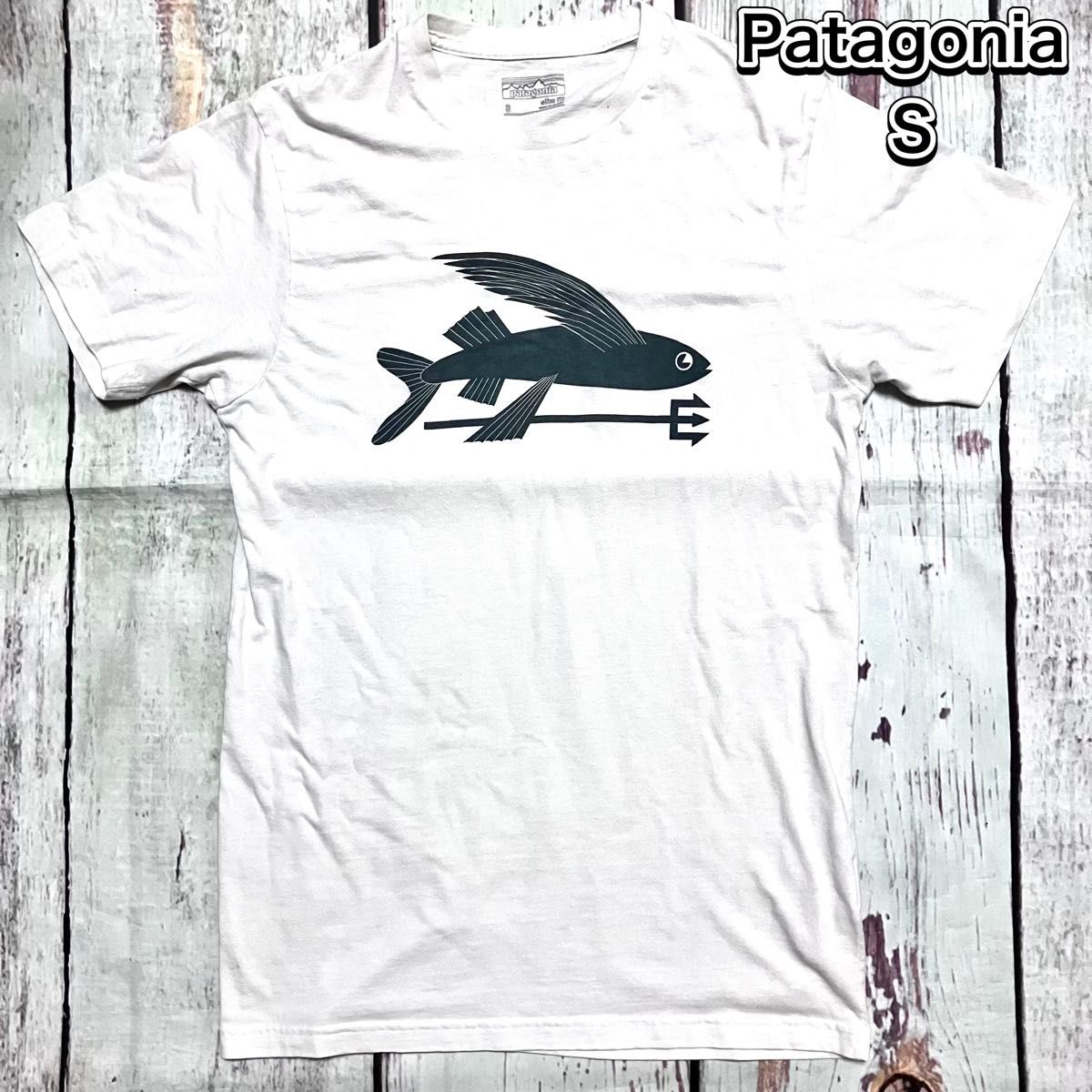 【patagonia】美しいデザイン フライングフィッシュ Tシャツ Patagonia フライングフィッシュTシャツSP17ホワイトS38908
