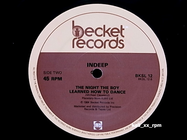 ★☆Indeep「Girl's Got Soul / The Night The Boy Learned How To Dance」☆★5点以上で送料無料!!!_画像2