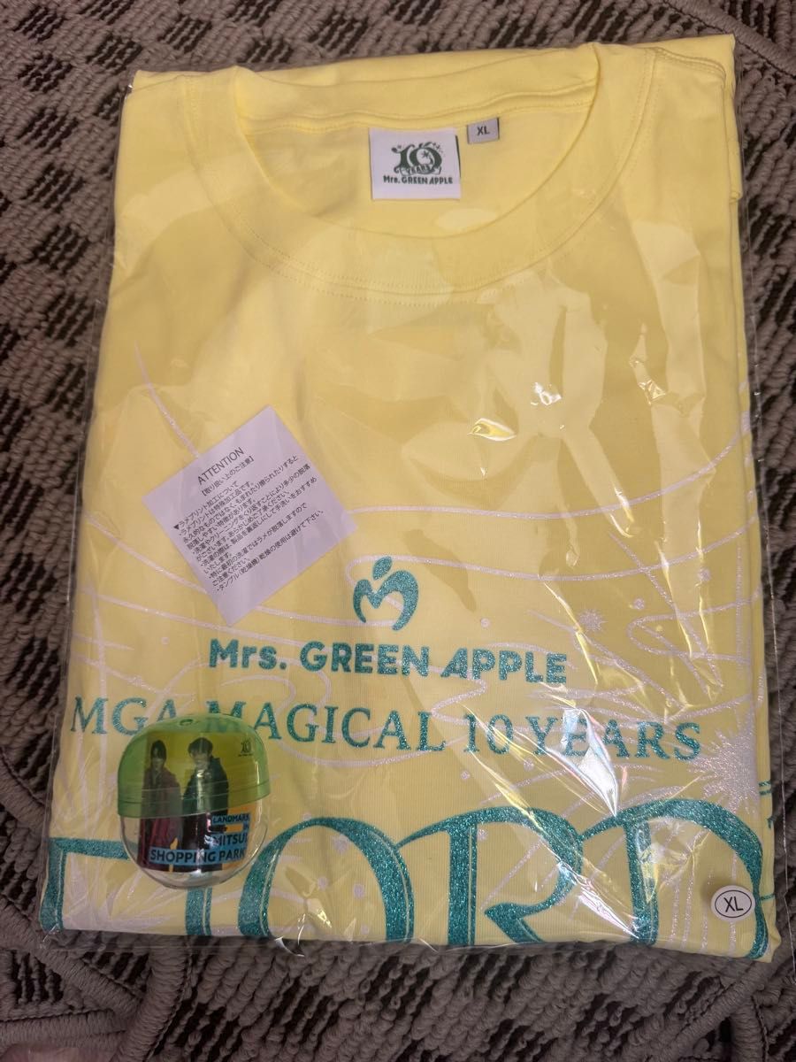 ミセス ららぽーと限定 FJORDイエローTシャツ Mサイズ Mrs GREEN APPLE ららぽーとPOPUP限定Tシャツフィヨルド黄色 XL