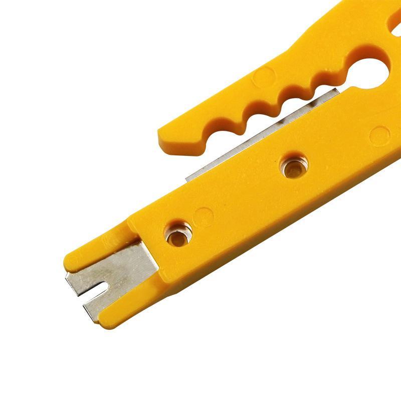 A0922 9cm Mini portable wire stripper knife tool plier crimping tool cable strip wire cutter high quality. multi tool yellow 
