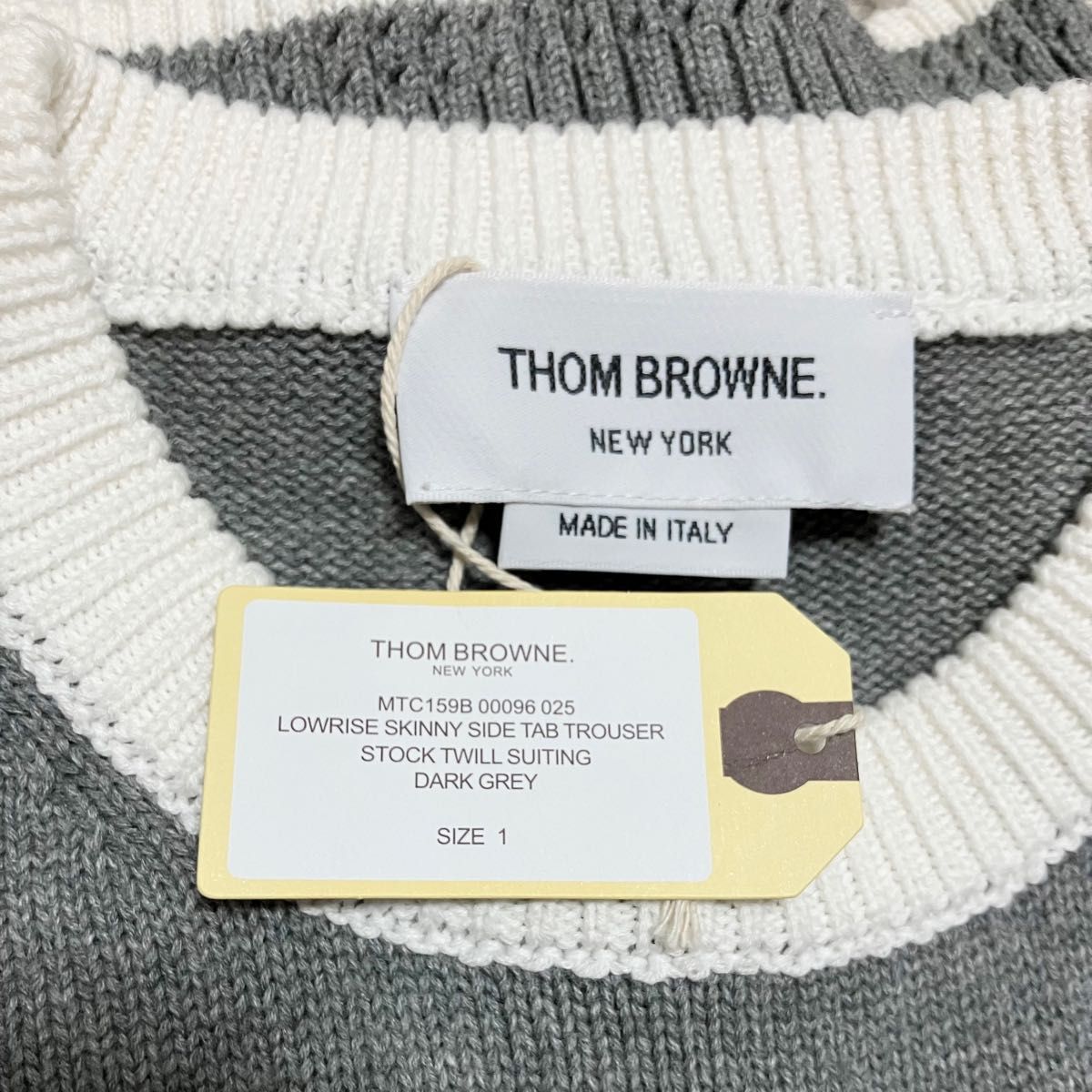 関税送料込み♦THOM BROWNE フードニット タグ付き新品未使用】THOM BROWNEトムブラウンのポケットニット
