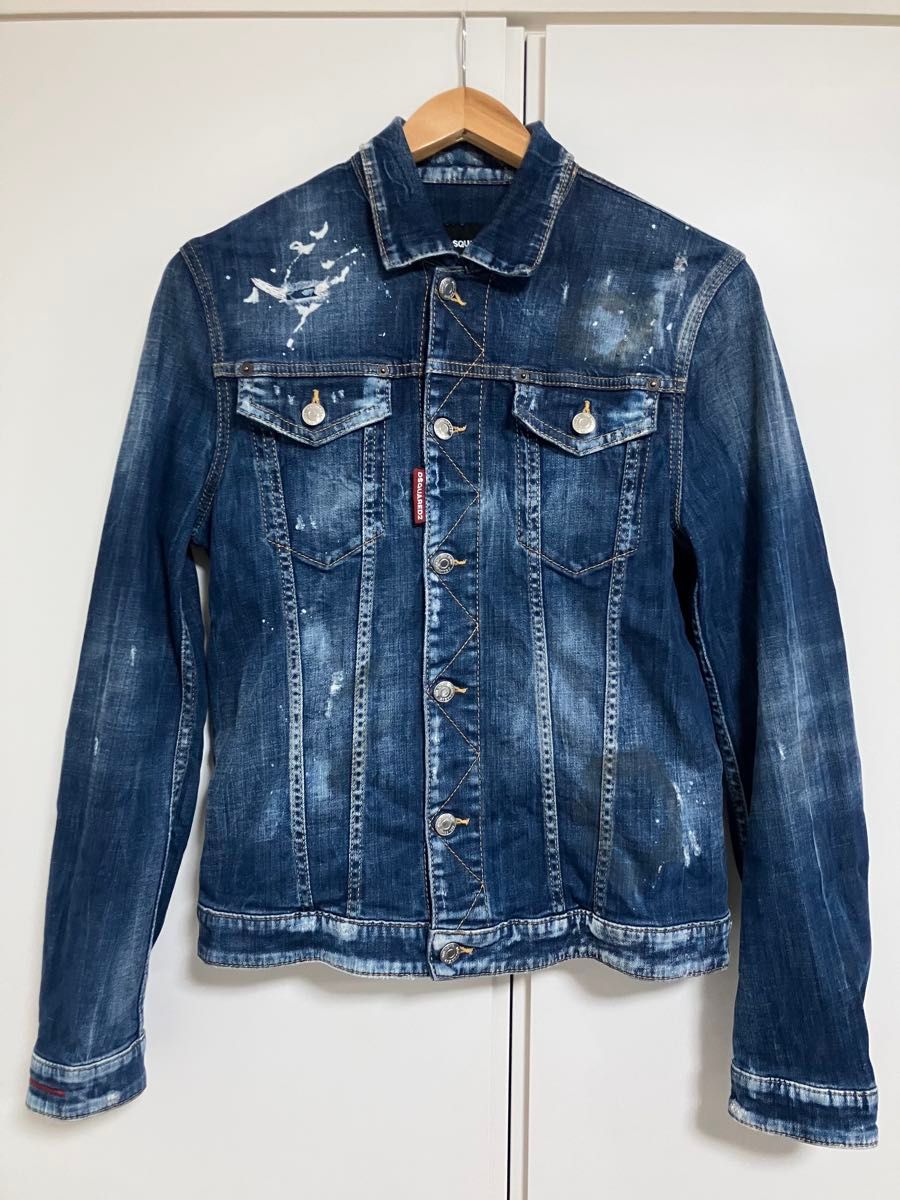 【DSQUARED2】色あせダメージ加工 デニムジャケット【送関込】 DSQUARED2 ディースクエアードのダメージ加工 デニムジャケット