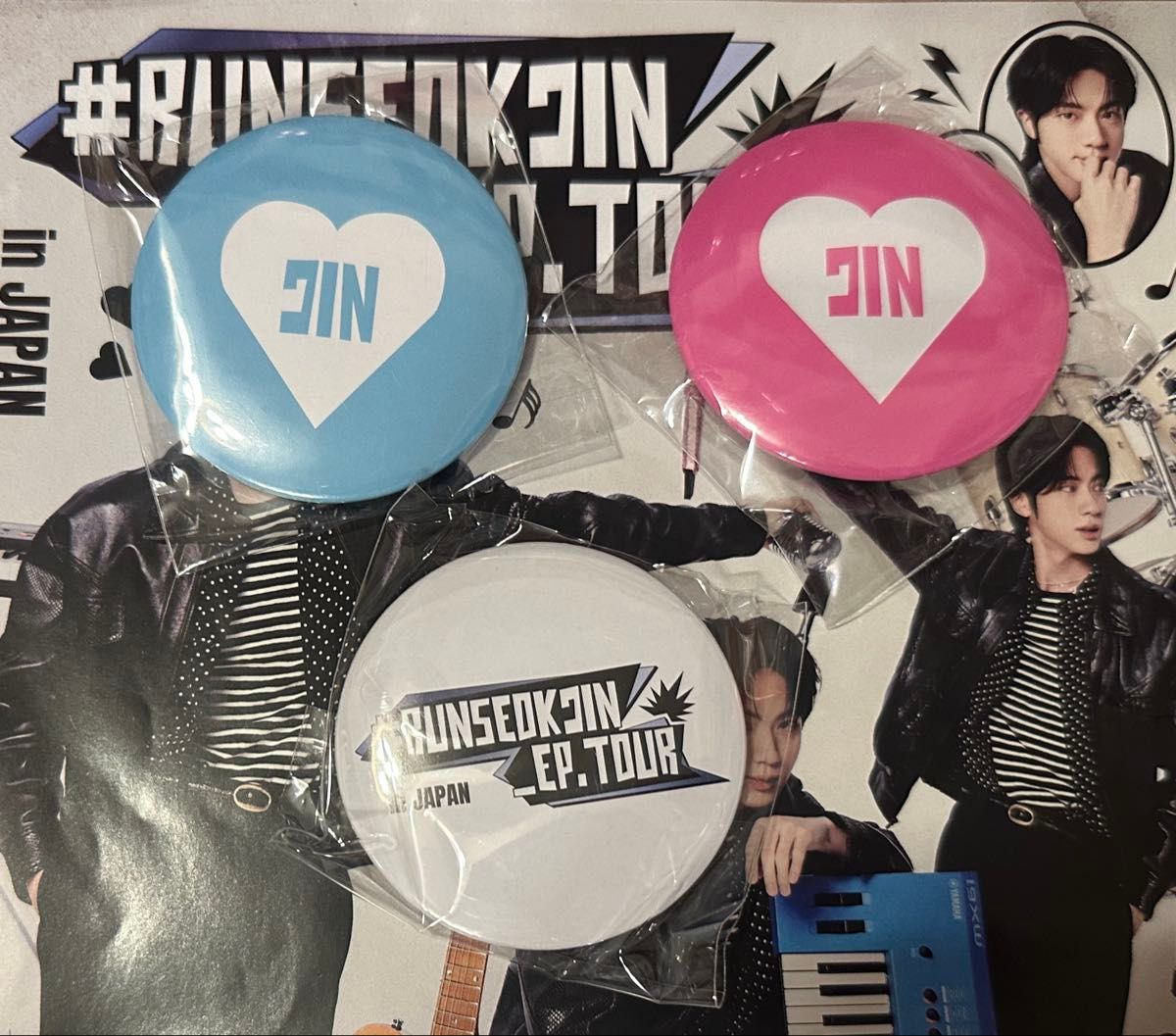 BTS JIN RUNSEOKJIN カプセルトイ 缶バッジ スタンプ コンプ BTS JIN RUNSEOKJIN EP TOUR in JAPAN カプセルトイ 缶バッジ