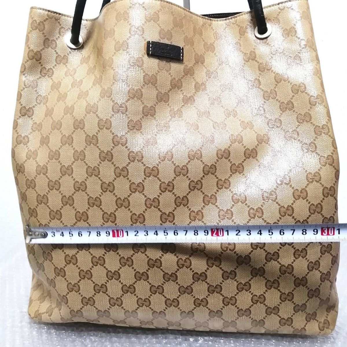 美品✨GUCCI 大容量 A4 トートバッグ gg ベージュ 新出品3日間限定SALE【A4収納可】GUCCI グッチ GG トートバッグ