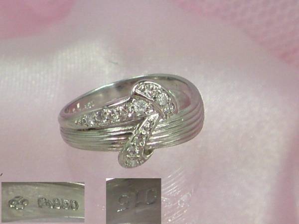 ルビー 0.18ct リング ダイヤモンド0.25ct Pt950 プラチナ 指輪 総重量2.8g 極美品 