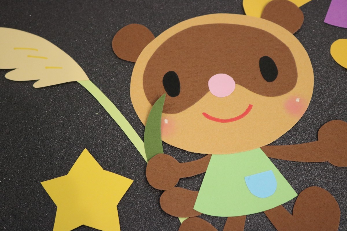 壁面飾り 秋 ☆ きつね たぬき 果物 りす キノコ 壁面飾り 秋 ☆ きつね たぬき りす 果物 キノコ