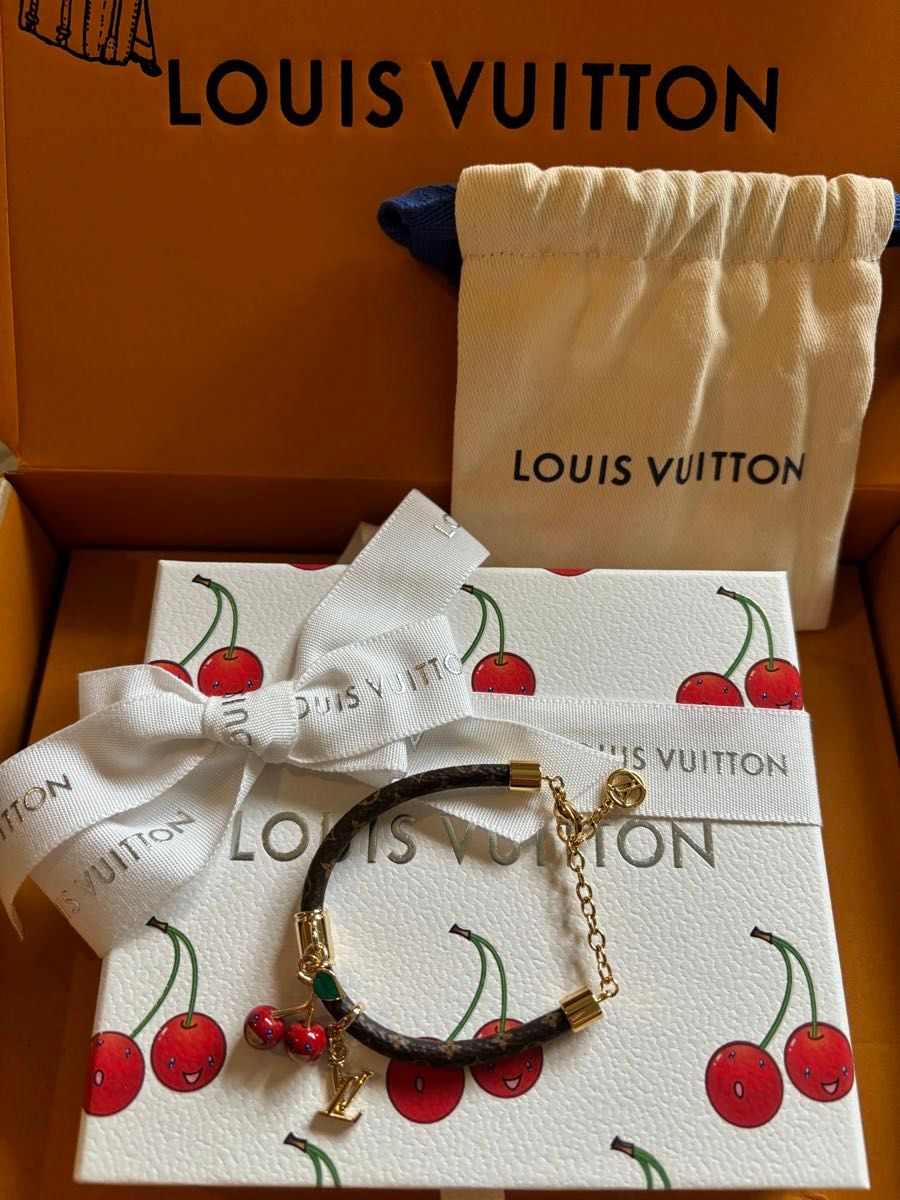 限定コラボ【Louis Vuitton】モノグラム・チェリー ブレスレット 7月3日までセール 新作完売品 ルイヴィトン村上隆LV × TM