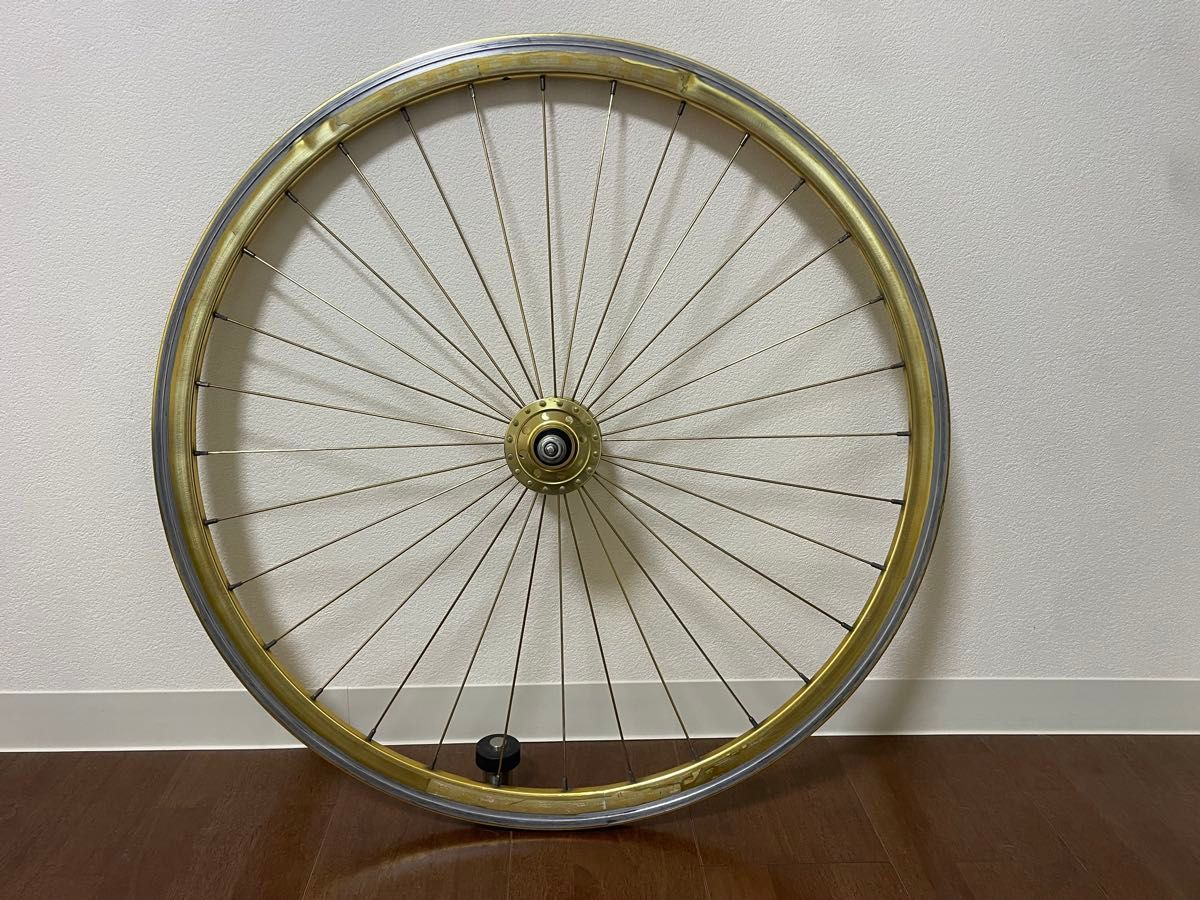 引取り限定 UA IMPERIAL ピストホイール ゴールド 700C フロント