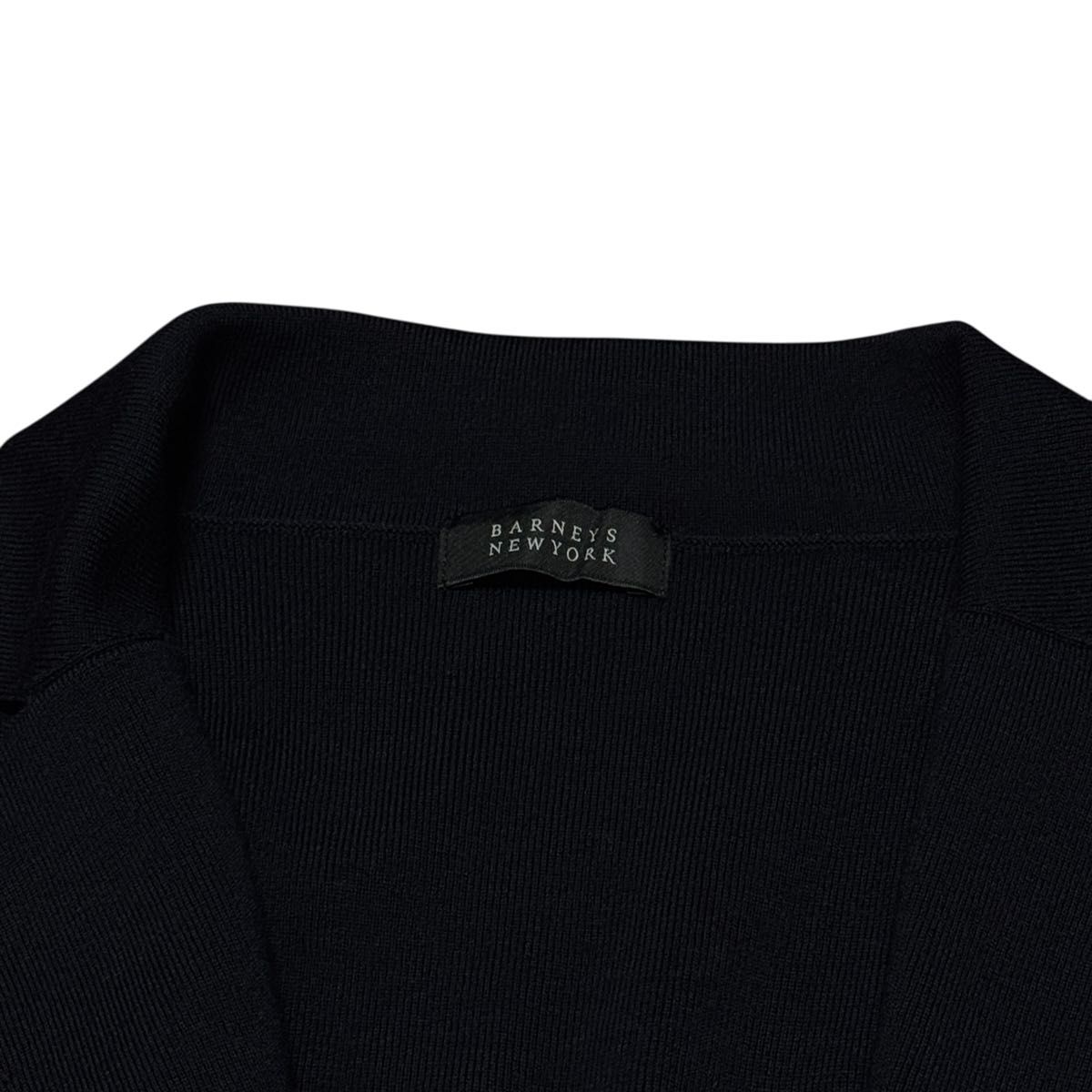 BARNEYS NEW YORK ネイビー ニットジャケット BARNEYS NEW YORK バーニーズニューヨーク ストレッチニット