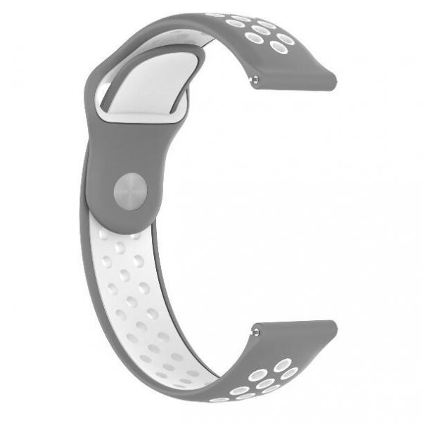 20mm band silica gel silicon list watch belt exchange wristwatch belt SmartWatch smart watch band ash white 
