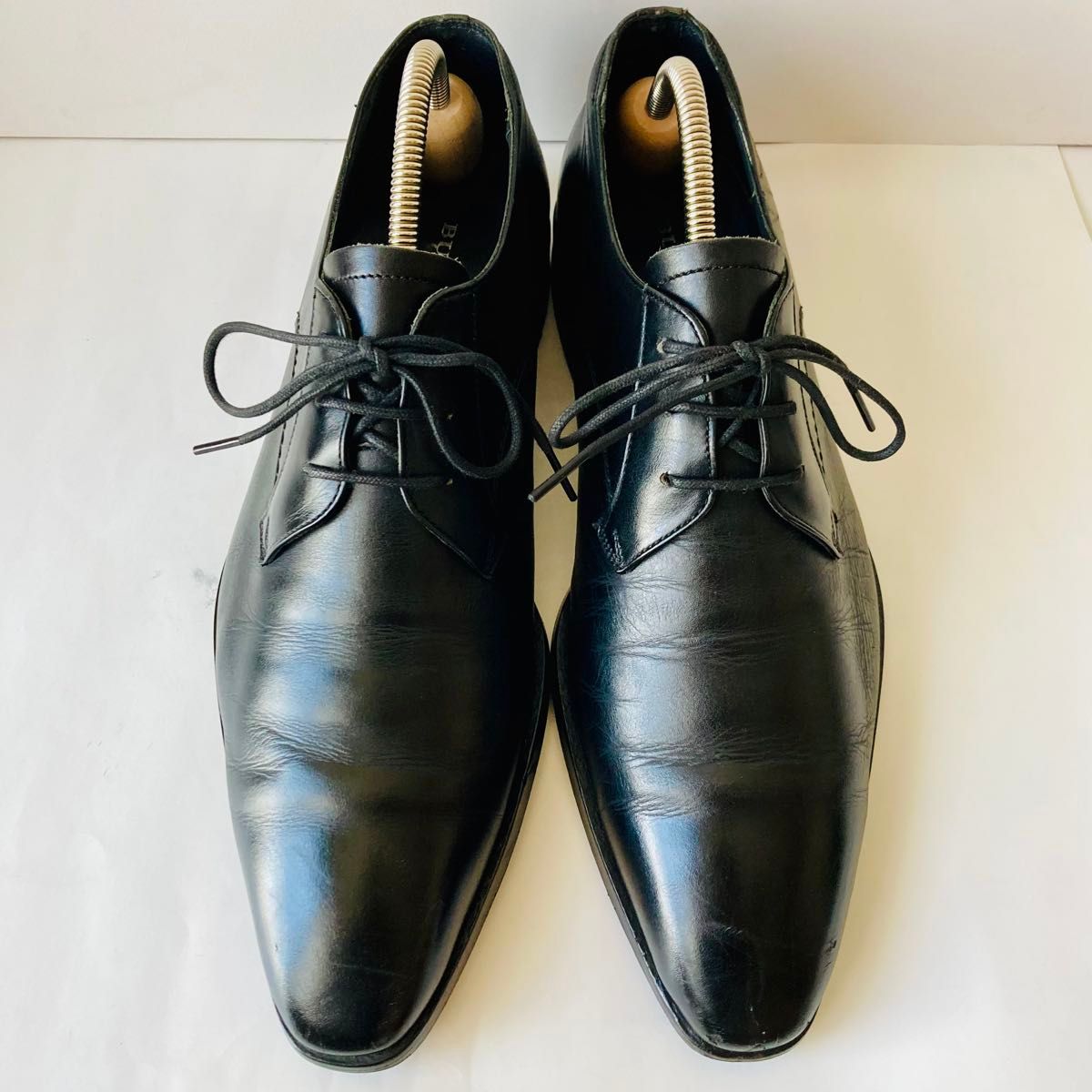 美品 BURBERRY ビジネスシューズ BLACK 黒 バーバリー BURBERRY バーバリー 黒 プレーントゥ 24 5cm 除菌・消臭済み