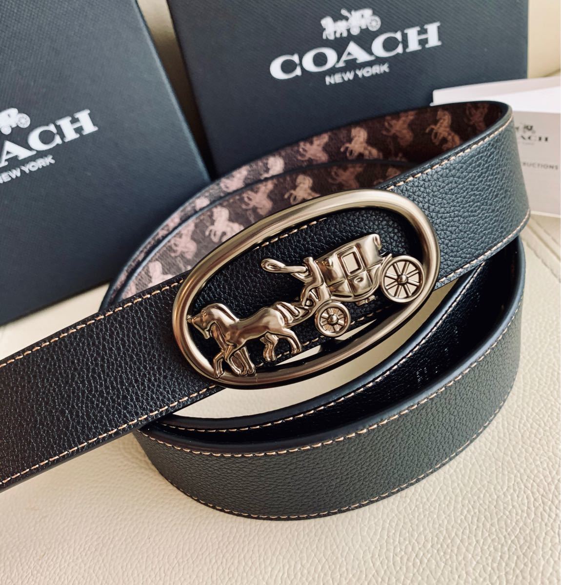 税込み価格 週末限定値下げ☆COACH☆新品未使用ベルト☆リバーシブル