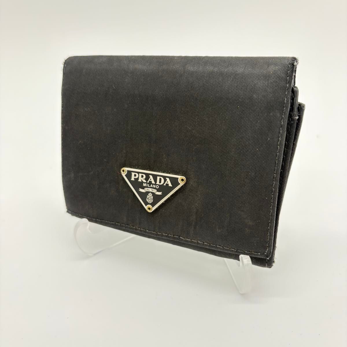 PRADA カードケース 名刺入れ ブラック レザー 三角ロゴ サフィアーノ PRADA プラダ 三角ロゴ ブラック 名刺入れ レザー カードケース