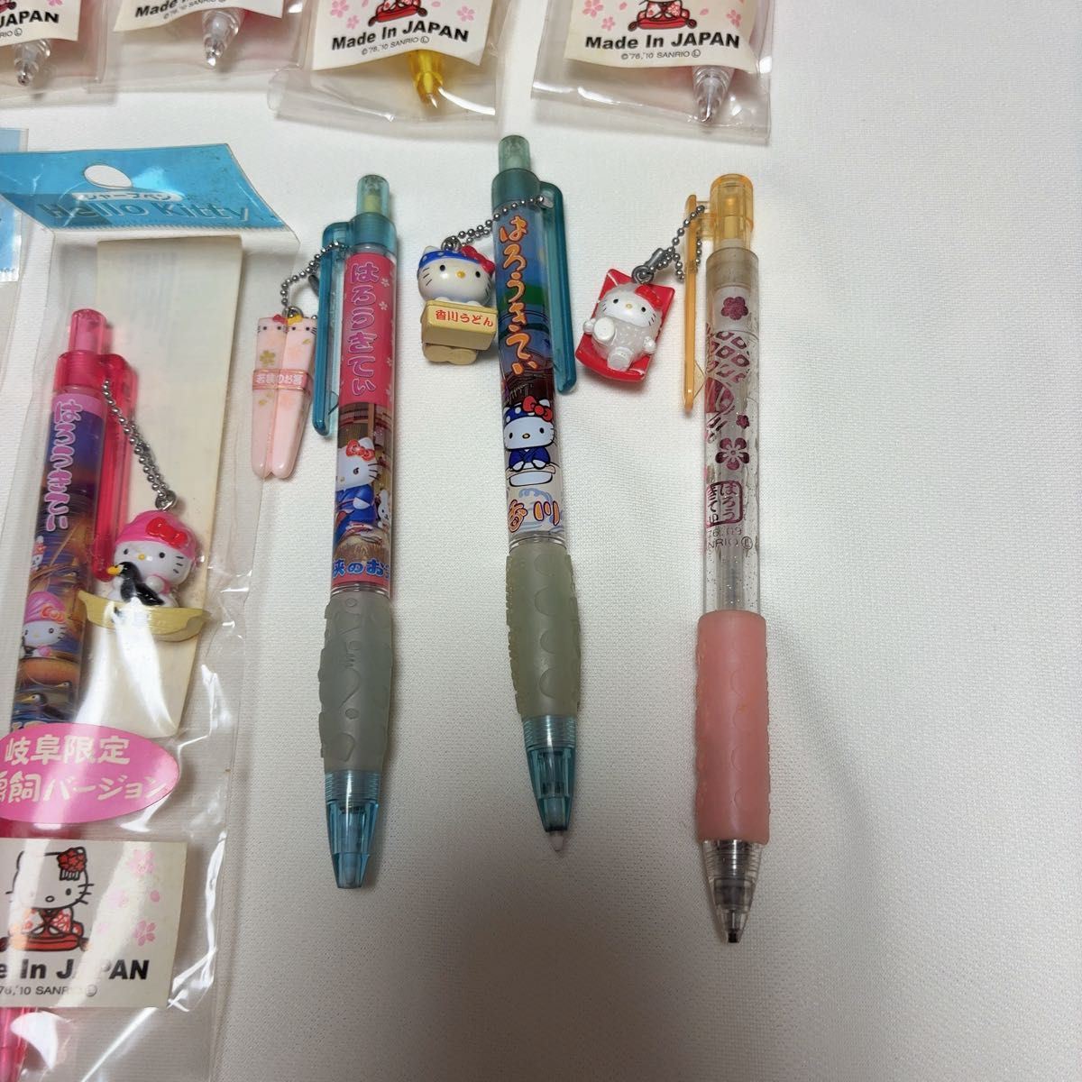ご当地キティ 根付け ストラップ ボールペン シャープペン セット ご当地キティ 根付け ストラップ ボールペン シャープペン