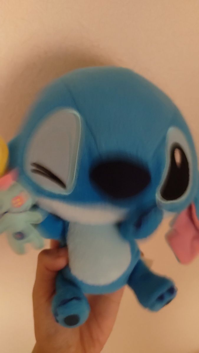 中古品【リロ&スティッチ】ディズニー ぬいぐるみ スティッチ 押すと動く タグ無し
