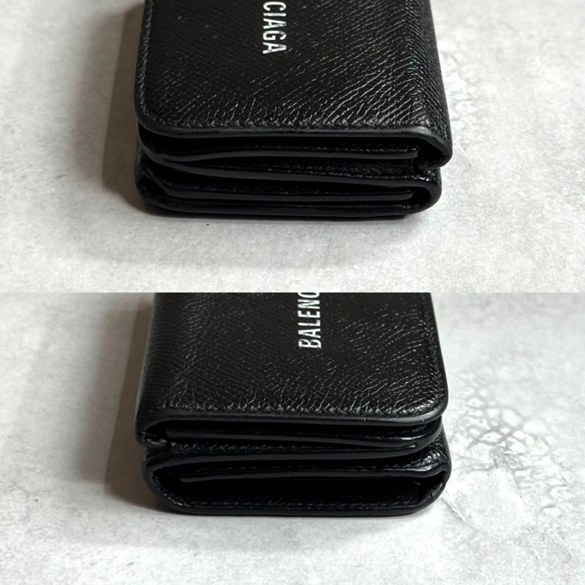 BALENCIAGA キャッシュ グレインレザーウォレット【関税込】 BALENCIAGA バレンシアガ / キャッシュミニウォレット 三つ折り
