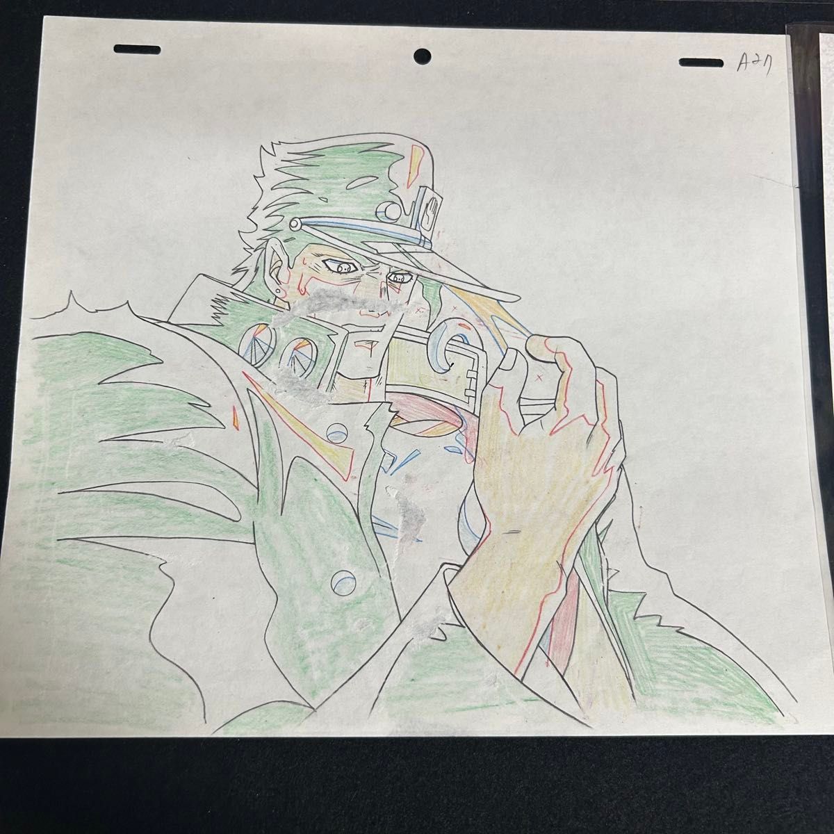 ジョジョの奇妙な冒険 OVA 空条承太郎 ジャンプ懸賞当選品 セル画 動画 背景 ジョジョの奇妙な冒険 OVA 空条承太郎 ジャンプ懸賞当選品 セル