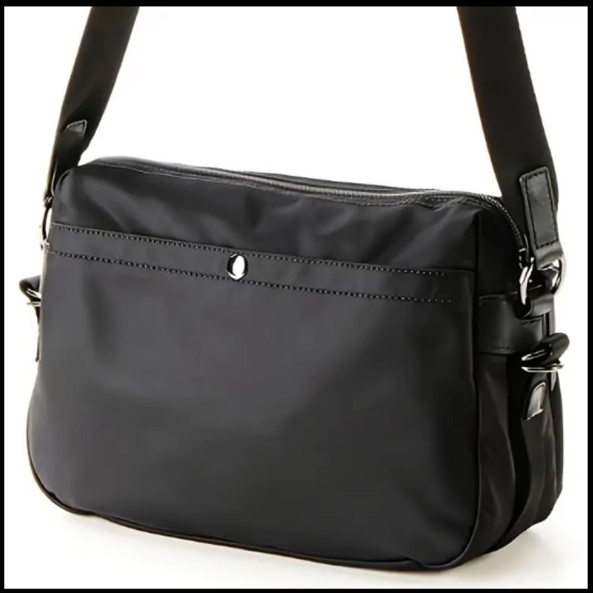 Agnes b(アニエスベーユニセックス ナイロン ショルダーバッグ 新品 agnes b アニエスベー ショルダーバッグ 斜め掛け ブラック