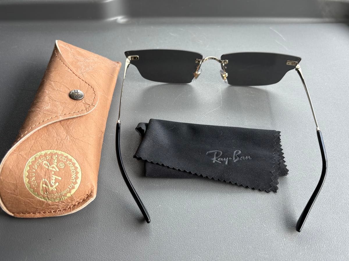 Ray-Ban レイバン RB3731 ブラック ゴールド サングラスリムレス Ray-Ban レイバン RB3731 ブラック ゴールド サングラス