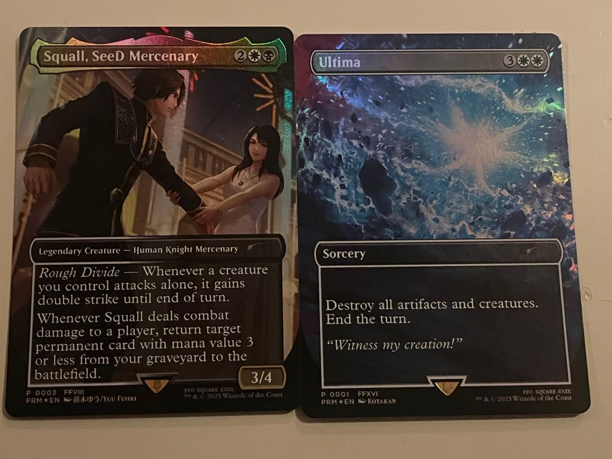 MTG FF アルテマ SeeDの傭兵、スコール プロモ Foil 2枚セット SeeDの傭兵、スコールと古代魔法「アルテマ」 2枚セット プロモ