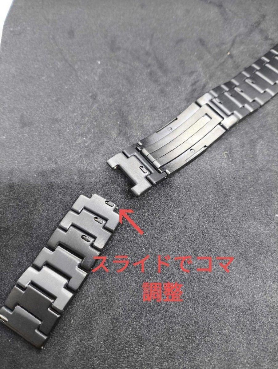 チタンバンド 22mm グレーブラック 簡単コマ調整 チタンバンド 22mm グレーブラック 簡単コマ調整|Yahoo!フリマ