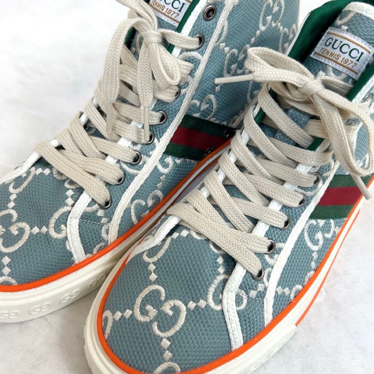 【GUCCI】〔グッチ テニス 1977〕ハイトップ スニーカー 美品 GUCCI グッチ TENNIS テニス 1977 ハイカット スニーカー