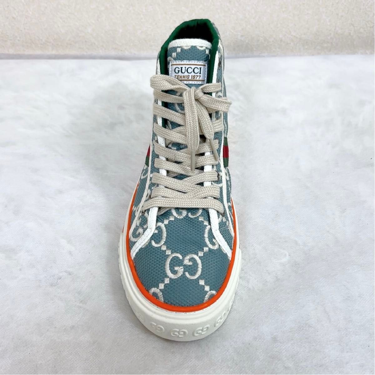 お買い得!!★グッチ★ TENNIS スニーカー 美品 GUCCI グッチ TENNIS テニス 1977 ハイカット スニーカー