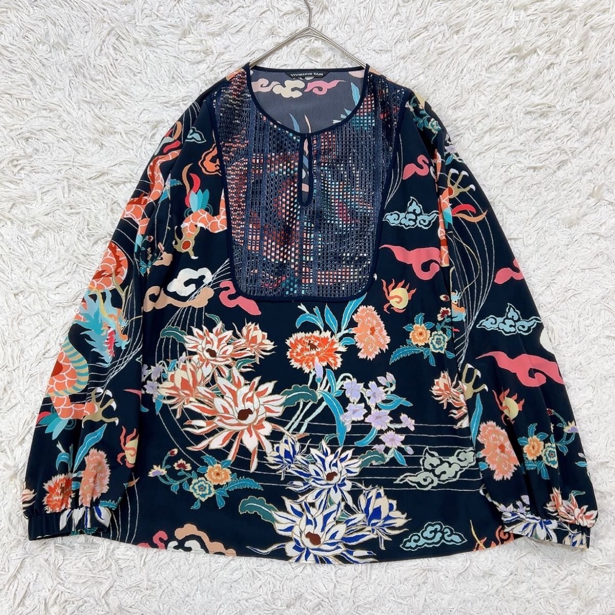 ヴィヴィアン トップス 総柄 希少 VIVIENNE TAM ヴィヴィアンタム セットアップ カットソー