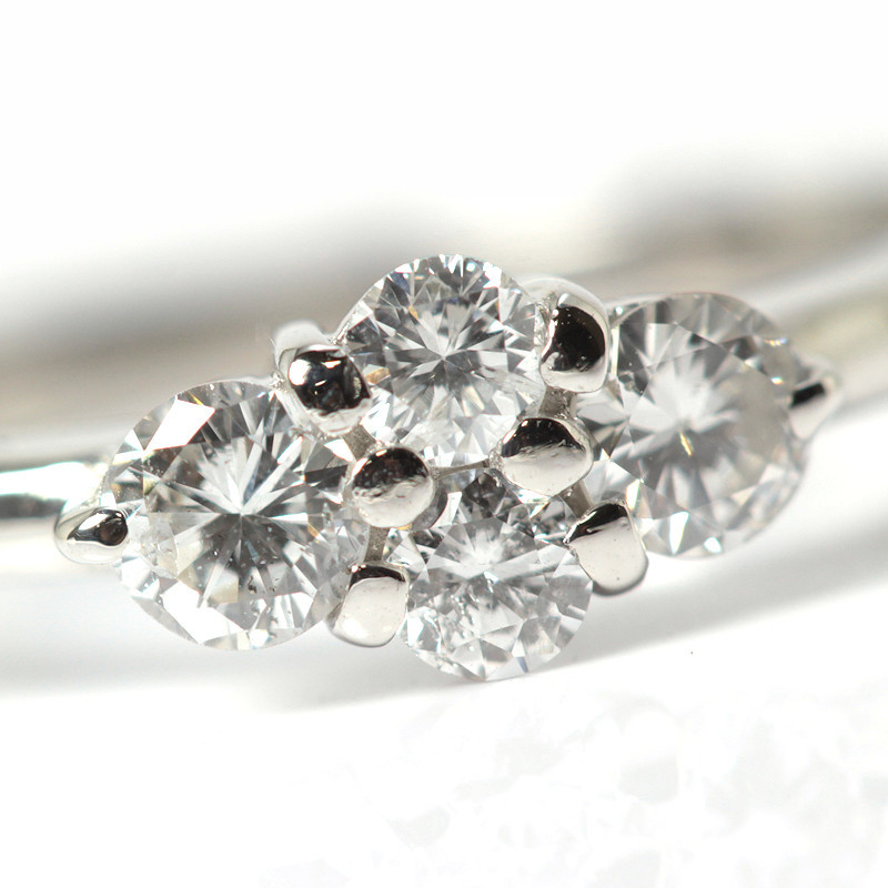 Pt900 天然 ダイヤモンド リング 0.50ct 15号 プラチナ 指輪 14135