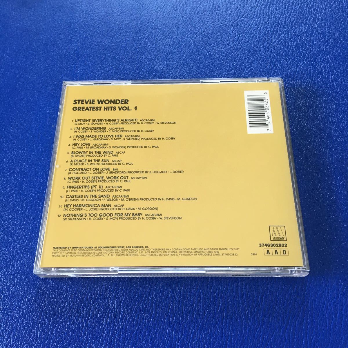 スティービーワンダー　Greatest Hits Vol.1  
