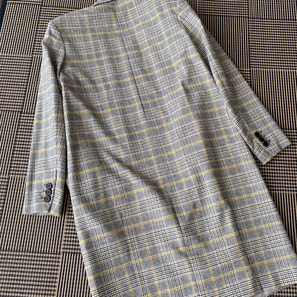 ZARA チェック柄 チェスターコート Sサイズ グレー ZARA コート チェスターコート チェック ジャケット 長袖
