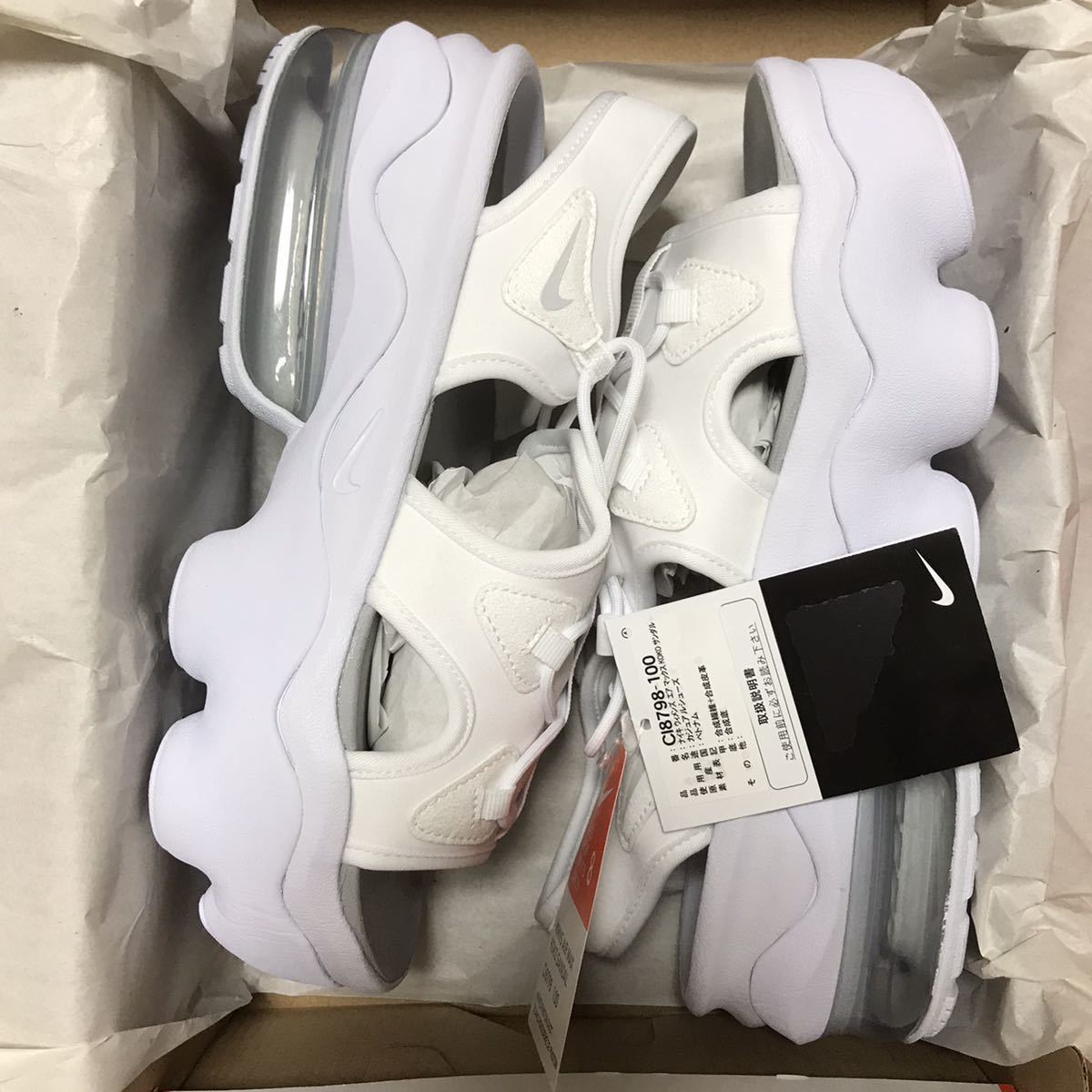 25cm NIKE WMNS AIR MAX KOKO SANDAL White ナイキ エアマックスココサンダル 白 新品未使用 から厳選した NIKE 白 新品 25cm SANDAL KOKO サンダル