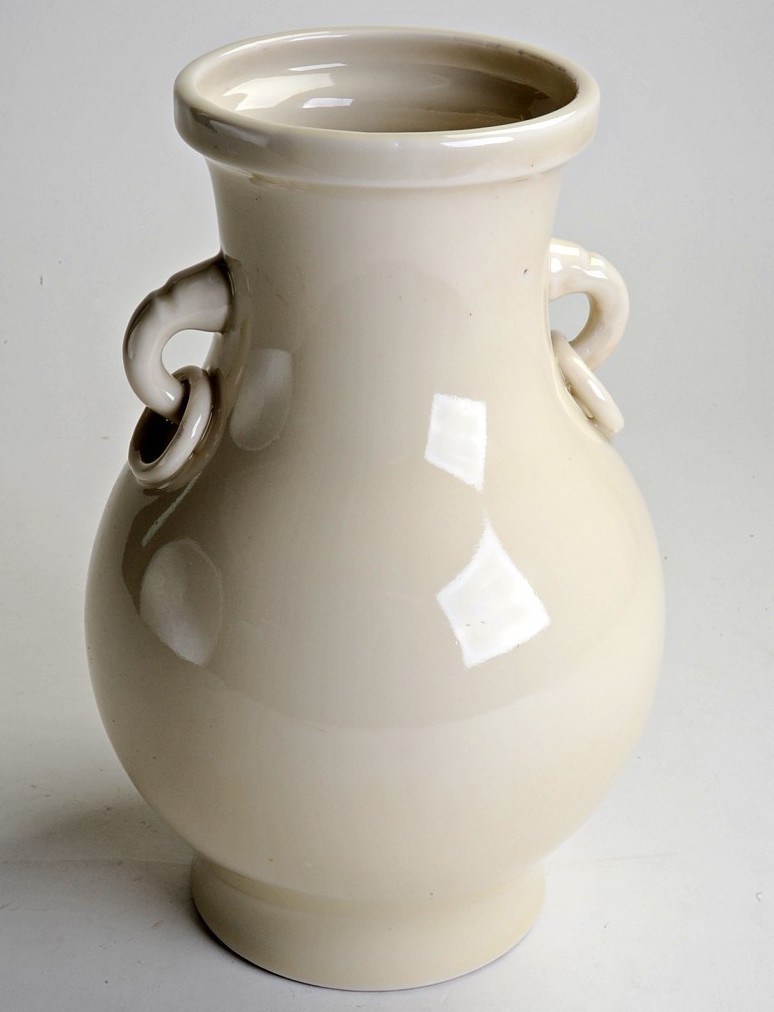 清朝末期（中華民国初期）　徳化古窯　華道用　瓶子　陶磁器研究