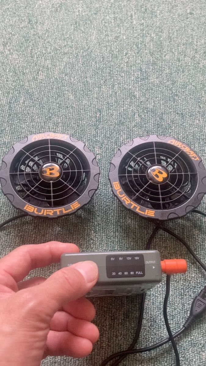 【24時間以内発送】バートル エアークラフト AC360 19v 空調服のファン、バッテリー、充電コードセット