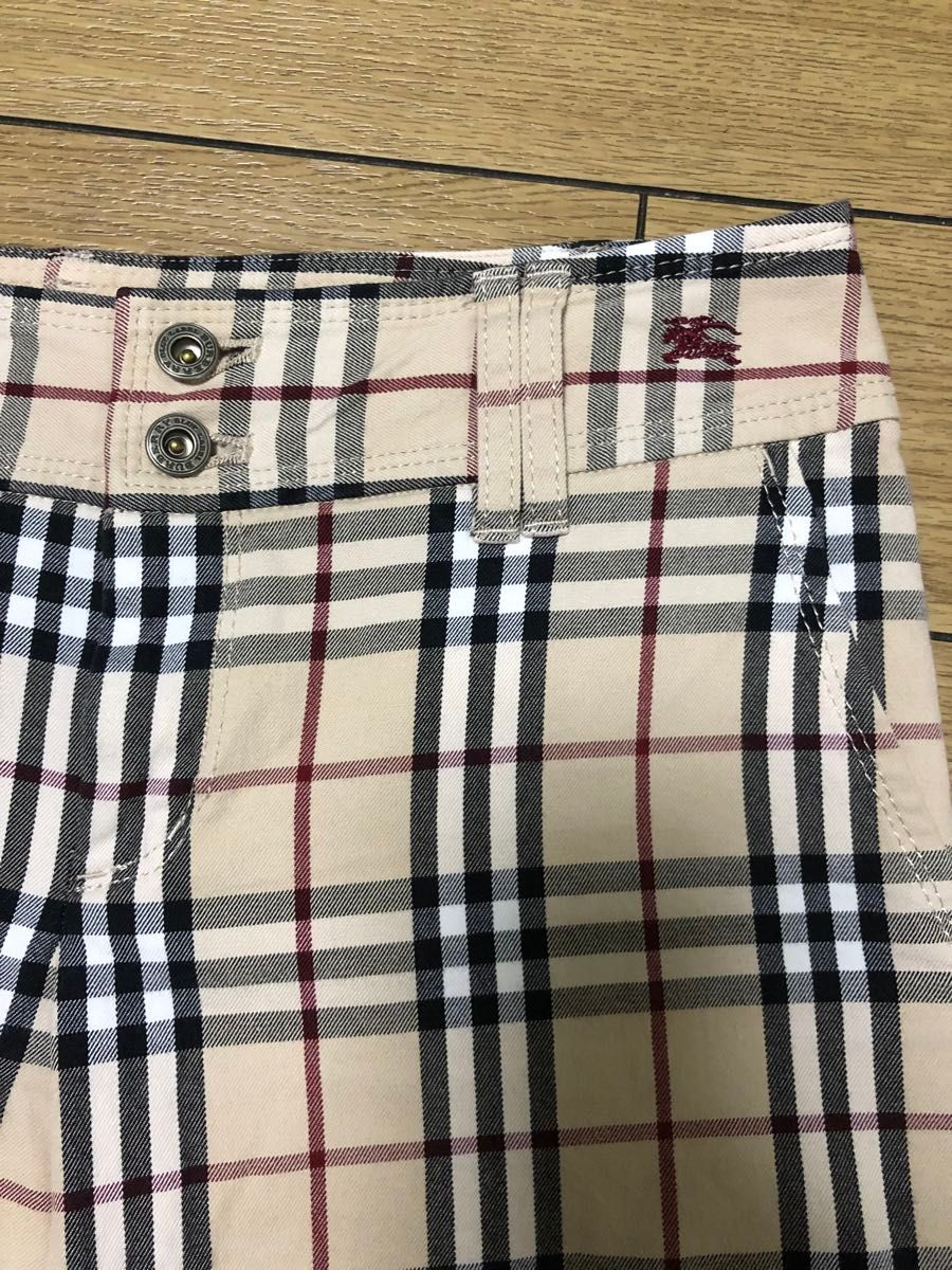 BURBERRY BLUE LABEL チェック柄キュロット 黄色 裏地付き36 BURBERRY BLUE LABEL チェック柄キュロット 黄色 裏地付き36
