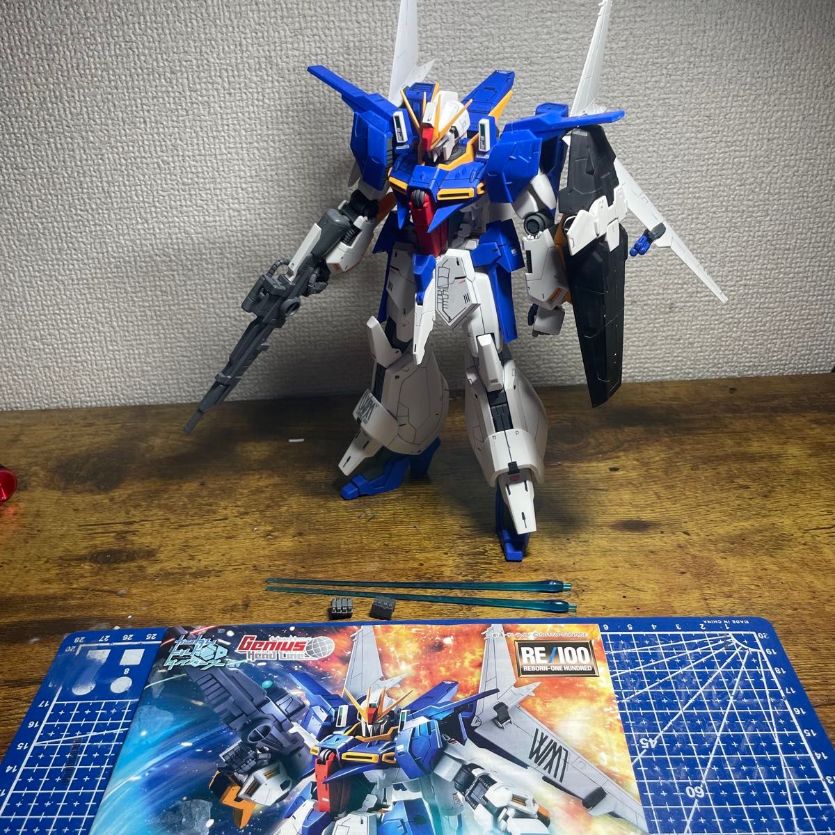 素組み完成品REリントヴルムメタルビルドνガンダムガンプラモmgexSPECⅡ 素組み完成品REリントヴルムメタルビルドνガンダムガンプラモ