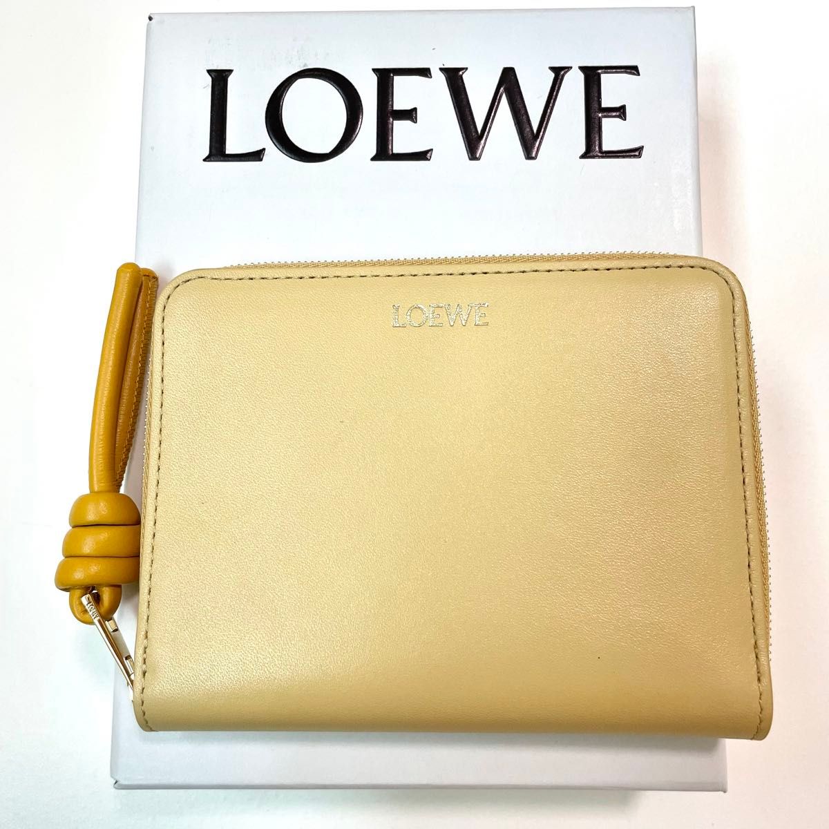【LOEWE】ロエベウォレットイエロー LOEWE ロエベ 財布 ウォレット ノット コンパクト ジップ