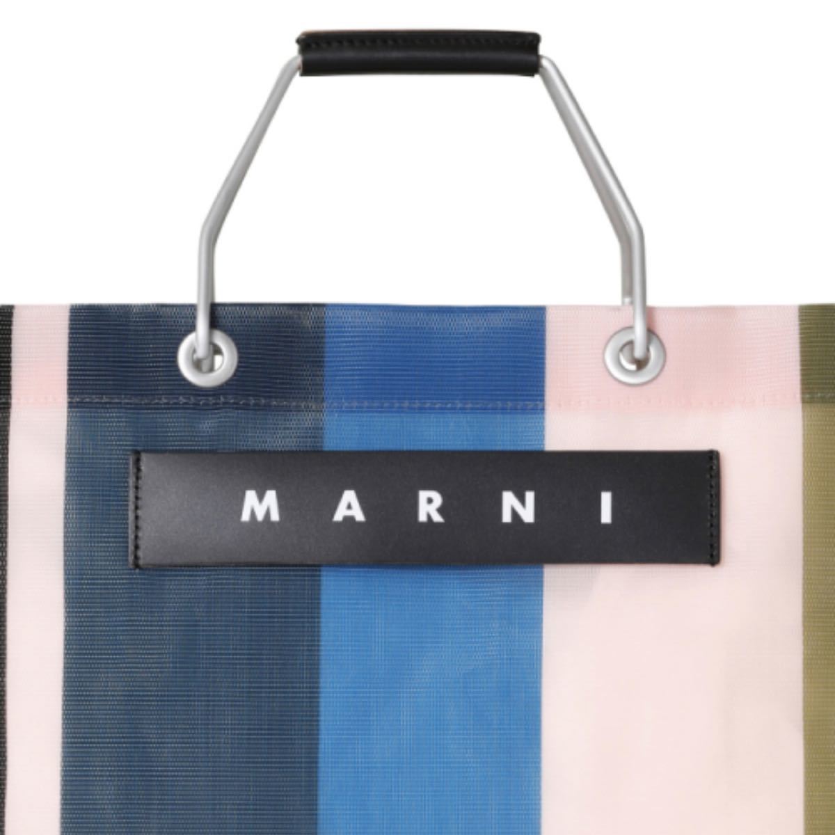 新品未使 MARNI マルニ ストライプバッグ 新色 ナイトブルー 新品未使 MARNI マルニ ストライプバッグ 新色 ナイトブルー