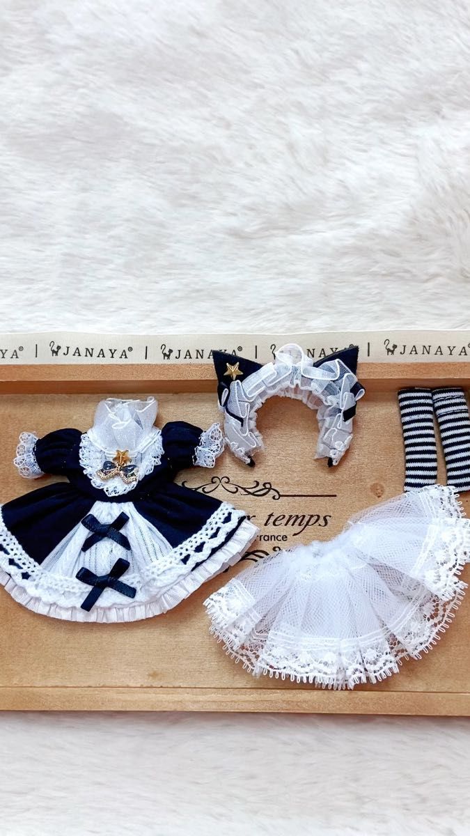 JANAYA ハンドメイド オビツ11服 黒猫ワンピース 4点セット 翌日発送